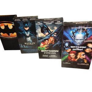 BATMAN 4pc VHS bundle in original cases Michael Keaton Val Kilmer George Clooney